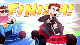 Mario Kart 8 Deluxe Funny Moments: The Greatest Finish Line Steal Ever!