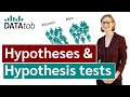 Hypotheses & Hypothesis tests