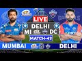 Live: DC vs MI 43rd IPL Match Live | DC vs MI Live Match | IPL Live Match Today | IPL Live #Ipl