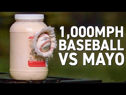 1 074 MPH BASEBALL vs. 1 Gallon of Mayonnaise Smarter Every Day 264