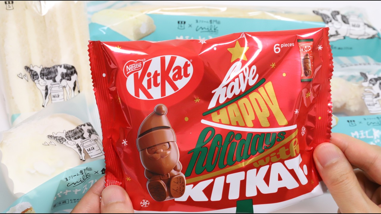 Weekly Convenience Store Foods Milk Cream Sweets and KitKat Santa Lawson