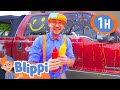 Learn to Wash Toy Trucks with Blippi! | 1 HOUR BEST OF BLIPPI | Blippi Toys - Educational Videos