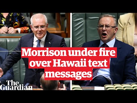 ‘Mr Speaker that was not true’ Anthony Albanese pulls Morrison up on Hawaii text message