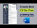 Create Best CV for Free in MS Word | Best CV Format 2022