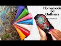 Homemade 3D outliners with only 3 ingredients/Diy puffy paints/3D paints/CreativeCat/Art and craft