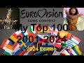 My Top 100 Eurovision Songs (2001-2024)
