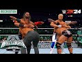 WWE 2K24 Highlights: The Rock & Roman Reigns vs Cody Rhodes & Seth Rollins WrestleMania 40