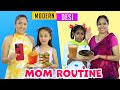My Mom Routine - Desi vs Modern | Indian Family Sketch Comedy | ShrutiArjunAnand
