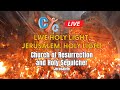 Live Jerusalem, Holy Light from From Church of Resurrection and Holy Sepulcher, Jerusalem