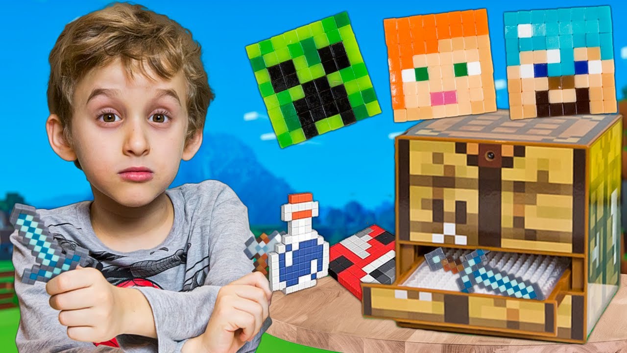 CRAFTING TABLE do MINECRAFT da Vida Real – Vídeo Infantil Para Crianças