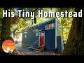 He’s living the Tiny House dream on his waterfront land, debt-free!