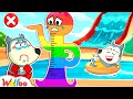 Wolfoo vs the Tallest Slide Ever! Pool Safety Tips for Kids by Wolfoo🤩 Wolfoo Kids Cartoon