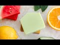 Making soap with fresh ingredients🍉🥥🍋🥒🍊 A compilation