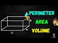 HOW TO FIND THE AREA, PERIMETER AND VOLUME OF CUBOID