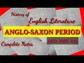Anglo-Saxons Period or Old English Literature in Urdu/Hindi