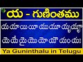 య గుణింతం | Ya gunintham | How to write Telugu Ya guninthalu | Telugu varnamala Guninthamulu
