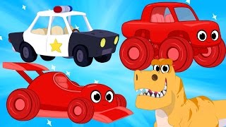 Race Cars, Police Cars, Dinosaurs, trucks + firetrucks superheroes(Morphle