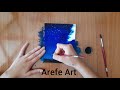 Step by step sky painting tutorial with gouache