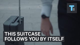 This suitcase follows you by itself