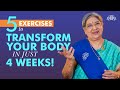 5 Simple Yoga Exercises: Transform Your Body with Yoga in 4 Weeks | Quick Results | Dr. Hansaji