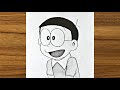 How to Draw Nobita from Doraemon || Easy drawing ideas for beginners || Pencil drawing step by step