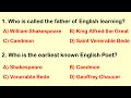 English Literature MCQ: Oldest Period of English Literature (Anglo Saxon)