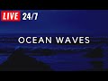 🔴 Ocean Waves for Deep Sleep | Waves Crashing on Beach at Night for Insomnia. Wave Sounds to Relax