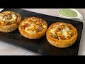Crispy Cheesy Paneer Tikka Disc In kadai |No Oven Cheesy Disc |Easy Snacks Recipe | Paneer Tikka