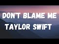 don't blame me by Taylor Swift lyrics cover