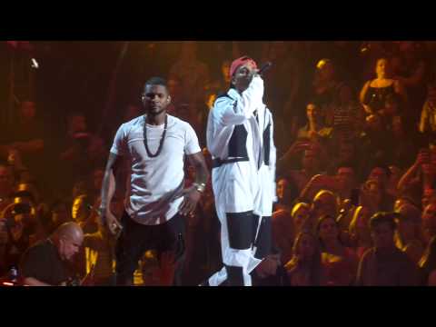 Usher feat Chris Brown at iHeart 2014