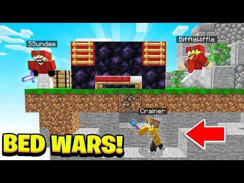 3 Friends Playing BED WARS in Minecraft