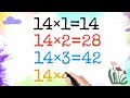 Multiplication Table of 14 | easy learning for kids| 14 ka pahara | table of 14