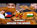 HUNGRY Mukbangers From Different Countries 🇰🇷🇮🇳🇮🇩🇵🇭🇬🇧 2x speed!! Fast Motion Eating #asmr #mukbang