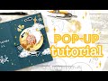 POP-UP tutorial | 3-layer Rotation Bunny on The Moon | OCT Mid-Autumn Theme Bullet Journal Coverpage