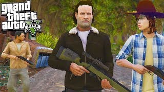 GTA 5 ZOMBIE MOD: THE WALKING DEAD Surviving With Rick, Carl & More! (GTA 5 Mod)