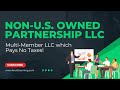 Foreign Owned Multi-Member LLC - Pay No Taxes!!!