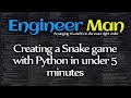 Creating a Snake game with Python in under 5 minutes