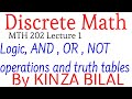 Discrete Math #1 | Logic |  Kinza Bilal