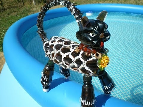 Поделка кот из пластиковой Поделка кот из пластиковой