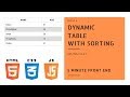 Build a Dynamic Table with Sorting | HTML, CSS & JavaScript Frontend Mini Projects | Dylan Israel