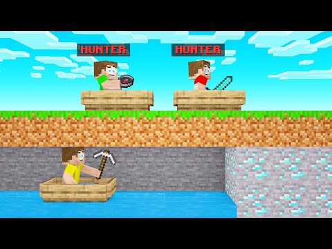 HUNTERS VS SPEEDRUNNERS In BOATS Minecraft 