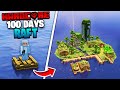 I Survived 100 DAYS on a RAFT in Minecraft