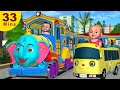 Wheels On The Bus, Train, Car Go Round and Round  | +More 3D Nursery Rhymes & Songs for Children