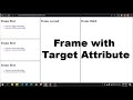 Frame in HTML | Frame with Target Attribute | HTML frame Tag For Beginners in Hindi