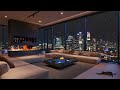 Luxurious Apartment of City View️ 🎷Gentle Saxophone Jazz & Smooth Jazz Background Music to Good Mood