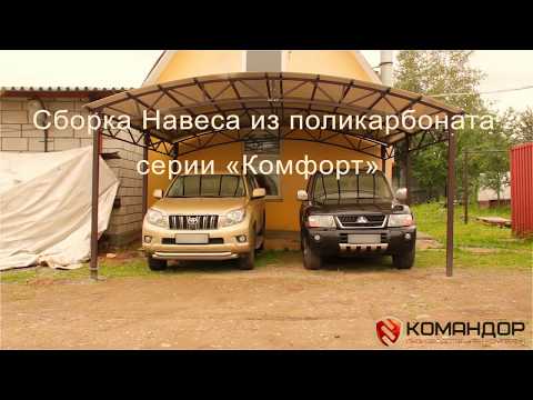 Навес из поликарбоната под автомобиль Навес из поликарбоната под автомобиль