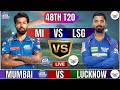 Live MI Vs LSG 48th T20 Match | Cricket Match Today | MI vs LSG 48th T20 live 2nd innings #livescore