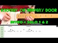 KNOCKIN' ON HEAVEN'S DOOR - Guitar lesson - intro + solo 1 + solo 2 (with tabs) - Guns N' Roses