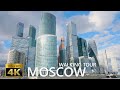 Moscow - Walking Tour - Part 1 - Russia - 4K 60fps🎧- City Walk With Real Ambient Sounds