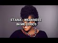 Etana - Weakness in me Lyrics